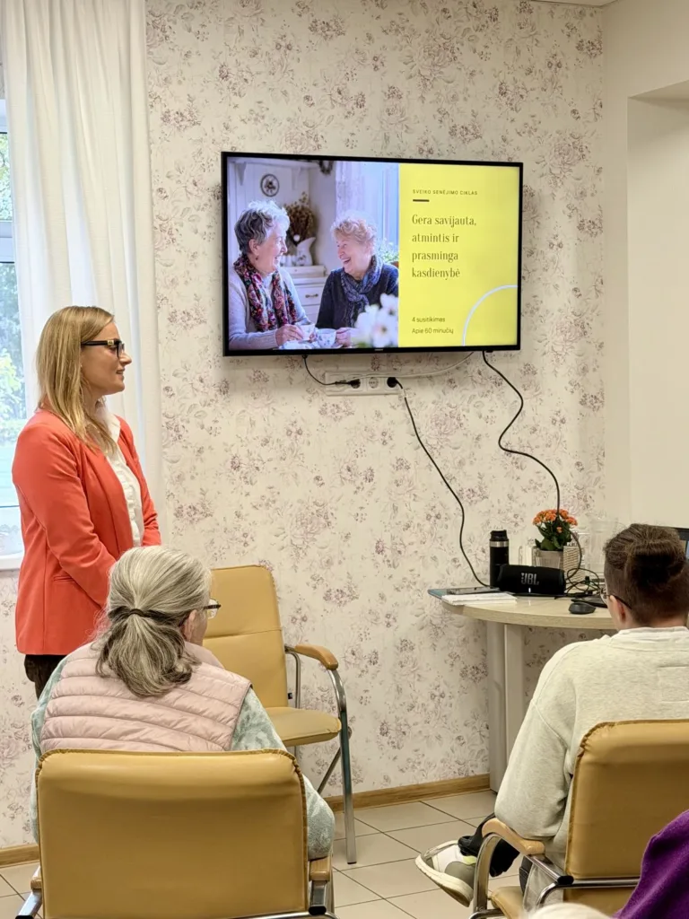 Paskaita senjorų namuose – renginio akimirka 2.